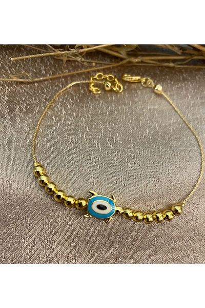 Markiz Takı Blue Turtle Anklet