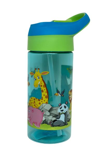 Vagonlife Green School Water Bottle with Tritan Straw - Water Bottle 500 ml