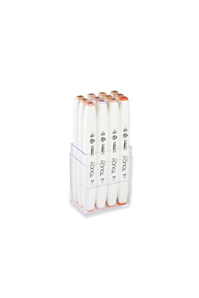 Shinhan Art Shinhan : Twin Brush Marker : Fırça Uçlu Markör Kalem Seti : 12 R...