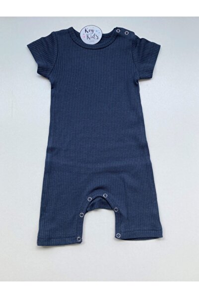 KEY KIDS Baby Boy Navy Blue Corded Romper Jumpsuit 9-12 Months