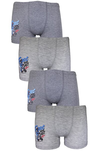 CottonStar Erkek Çocuk Baskılı / Desenli Boxer 4'lü Mix Paket