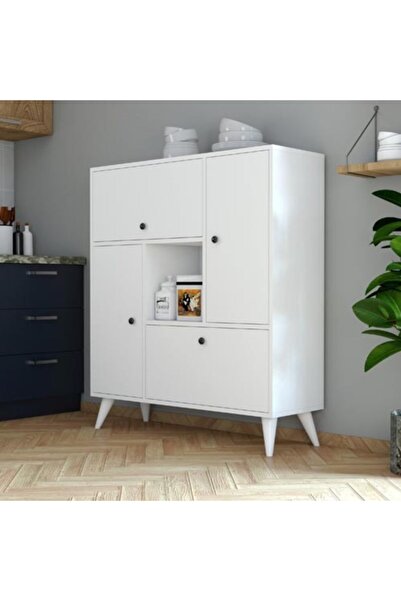 Mezza 3102 Hercules 4 Kapaklı Çok Amaçlı Dolap Beyaz Renk