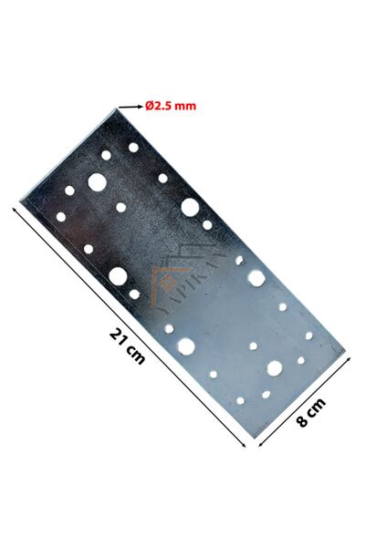 Yapıkan 1 Adet Orta Yük Düz Demir Gönye Köşebent 2.5x80x210mm - Mobilya Dolap...
