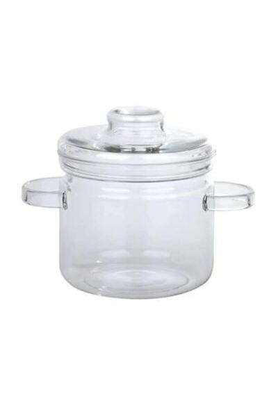 Termisil Glass Pot 1.5 Lt Heat Resistant Glass Pot Borosilicate on the Stove