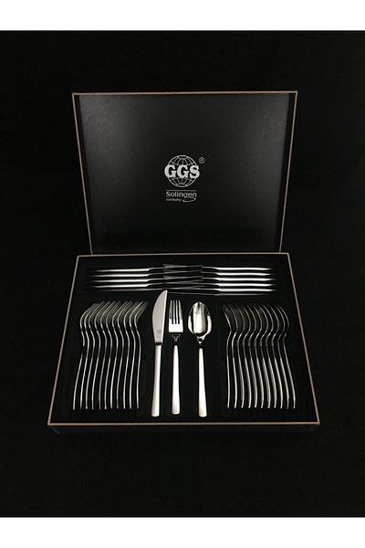 ggs solingen مجموعة سكاكين وملعقة وشوكة مكونة من 96 قطعة من جينيفر برايت سولينجن