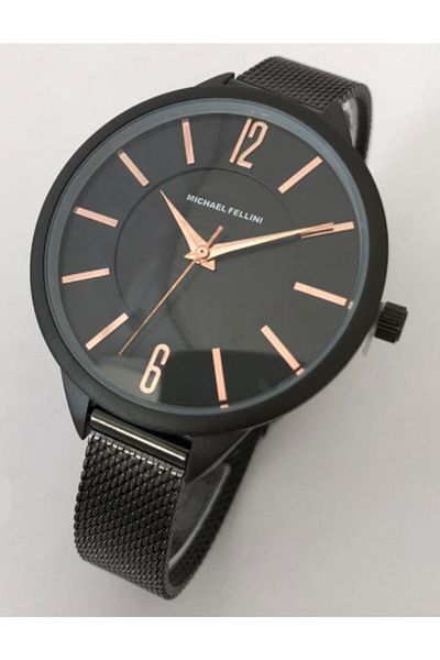 Michael Fellini Black Steel Mesh Women's Wristwatch Mf11 6