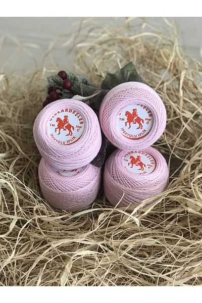 ULU KARDEŞLER İPLİK 50 Gr 4 Pack Total 200 Gr Cotton Salmon Color Hand Knitting Thread