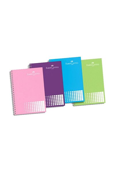 Faber Castell A4 Spiral Notebook Plastic Cover Lined 120 Sheets Color Edge 5075400161 Assortment