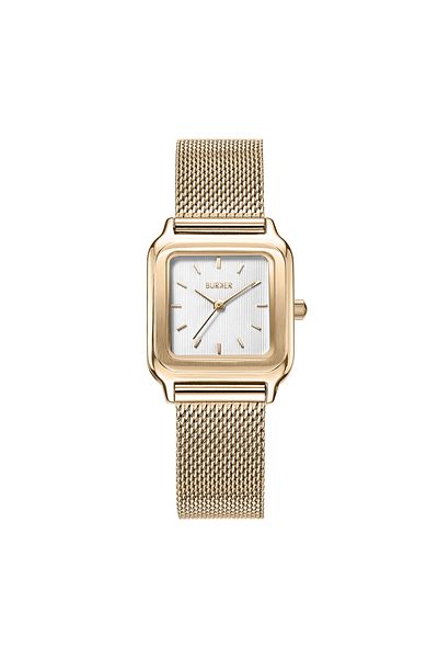 Burker Uhren Damenuhr Macy Gold White Mesh