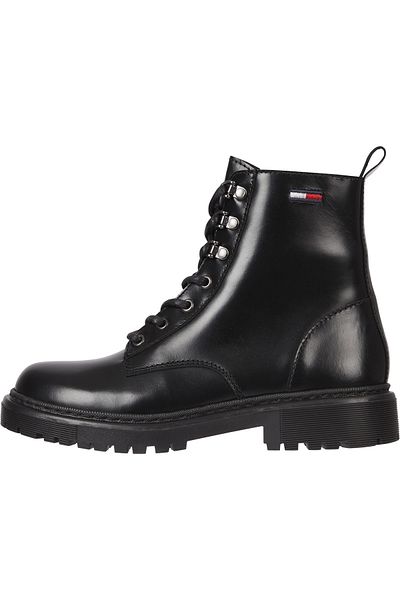 Tommy Hilfiger حذاء نسائي أسود من الجلد En0en01988bds