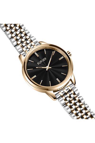 Burker Uhren Damenuhr Emily Schwarz Gold Silber