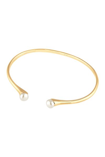 ELLI Armband Armreif Süßwasserzuchtperle Edel Zart 925 Silber