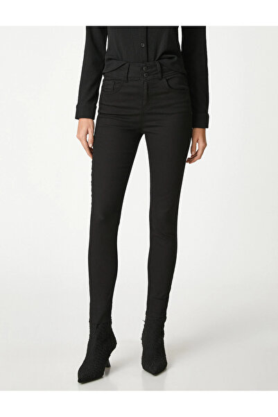 Koton Dámské džíny Slim Fit Vysoký pas Skinny Leg - Carmen Jean 3wal40025md