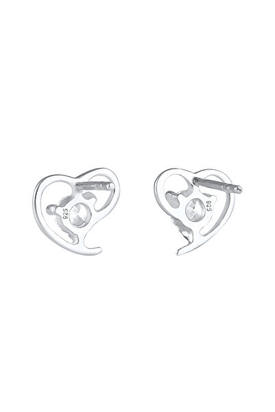ELLI Ohrringe Herz Liebe Zirkonia 925 Sterling Silber