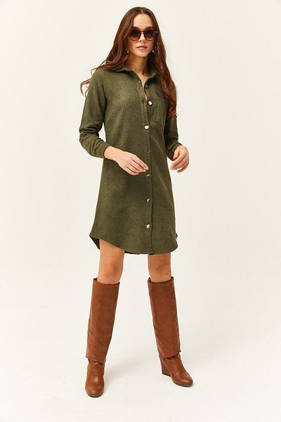 Olalook Női Khaki Stash pólóruha ELB-19000953