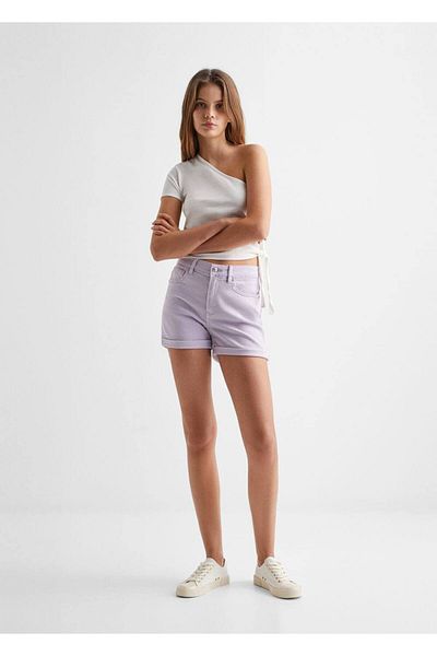 Mango Teen Dark Blue Plus Size Shorts & Bermuda for Kids