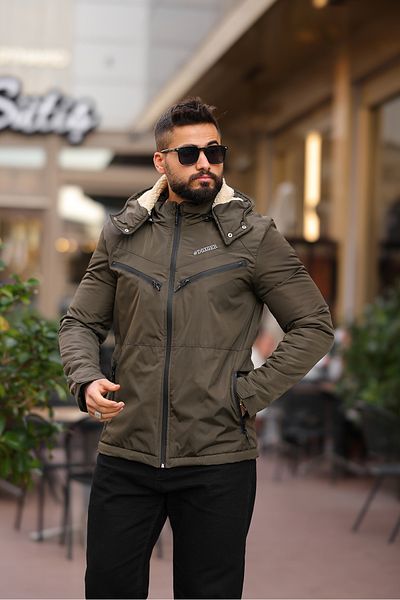 DOXGER Winter Mobile Hooded Fur Lined Coat