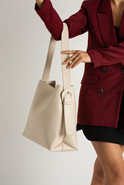 ESTUTE İçi Süet Yumuşak Deri Çıtçıt Ve Fermuarlı Iç Bölme Büyük Boy Shopper Ç...