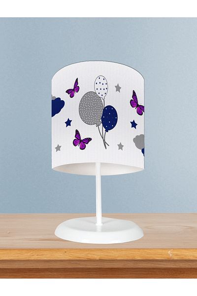 LİDERHOME Home Baby and Children's Room Butterfly Balloon Patterned Lampshade