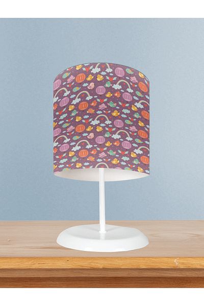 LİDERHOME Home Baby and Children's Room Mixed Patterned Lampshade