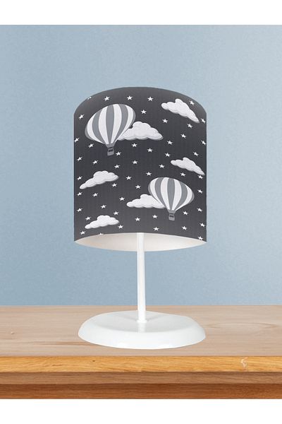 LİDERHOME Home Baby and Children's Room Cloudy Star and Flying Balloon Patterned Lampshade