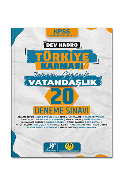 tasarı eğitim yayınları Dev kadro Vatandaşlık 20 deneme sınavı Tasarı Eğitim ...