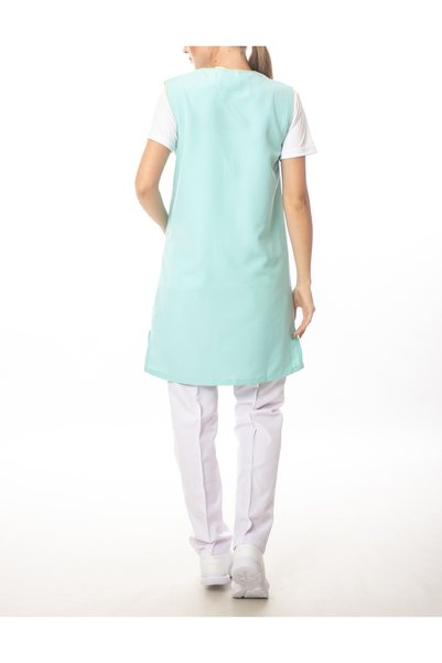 İstanbul Üniforma Women's Piping Sleeveless Apron