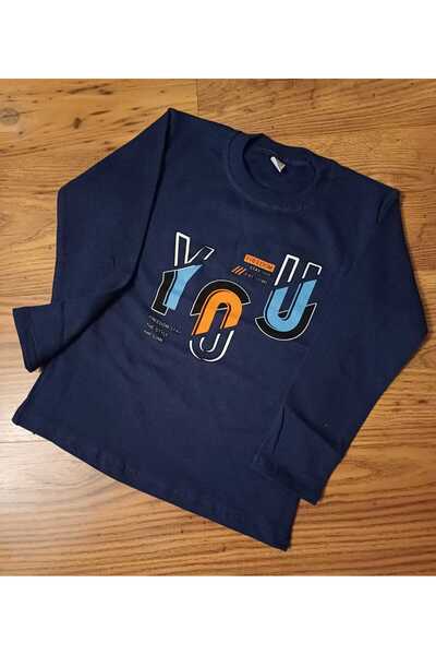 YDBKStore PakaPakaKids Boy Ribbed Printed Long Sleeve T-Shirt