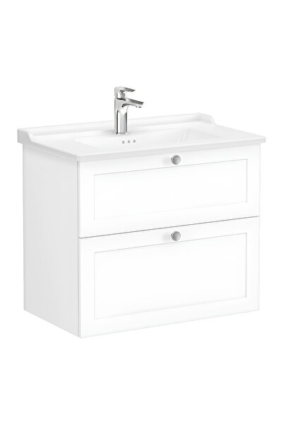 VitrA 68869 ROOT CLASSİC LAVABO DOLABI, MAT BEYAZ ,İKİ ÇEKMECELİ , 80 CM