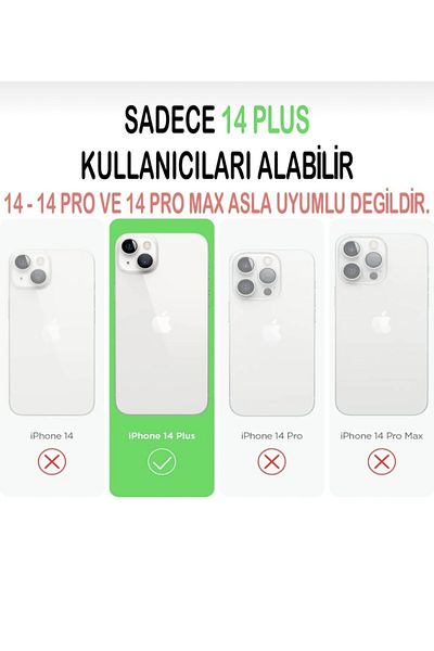 KILIF HOUSE حافظة Lux Hologram Diamond Slice Puff المتوافقة مع هاتف Iphone 14 Plus