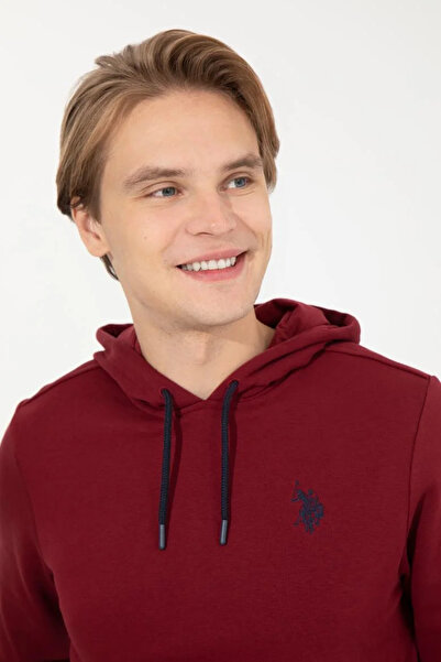 U.S. Polo Assn. Ανδρικό φούτερ Claret Red Basic