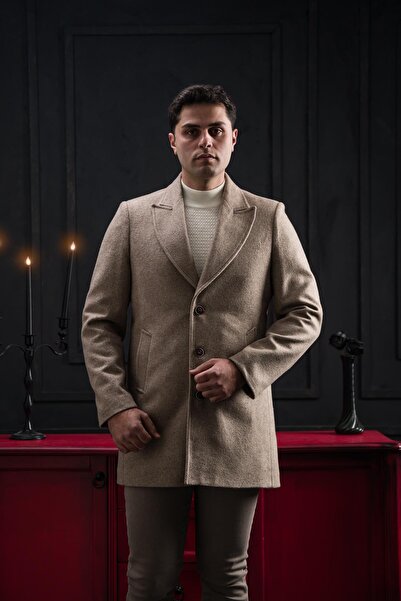 ADVANTE Slimfit Ластівчин комір на ґудзиках Чоловічий кашеміровий пальто