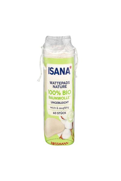ISANA Disc Cotton Organic Natural 60 pcs