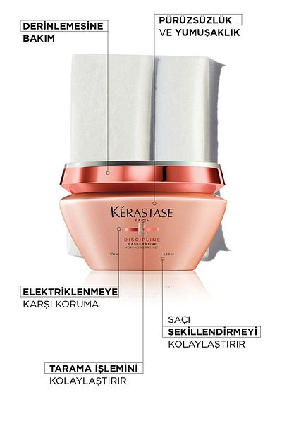Kerastase Beauty Bar- Keastase Discipline Maskeratine Soothing Mask Special for Rebel Hair 200ml-9645269
