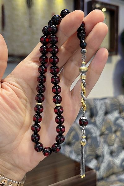 dergah tesbih Silver Burma Design - Chihlimbari de foc Vernis