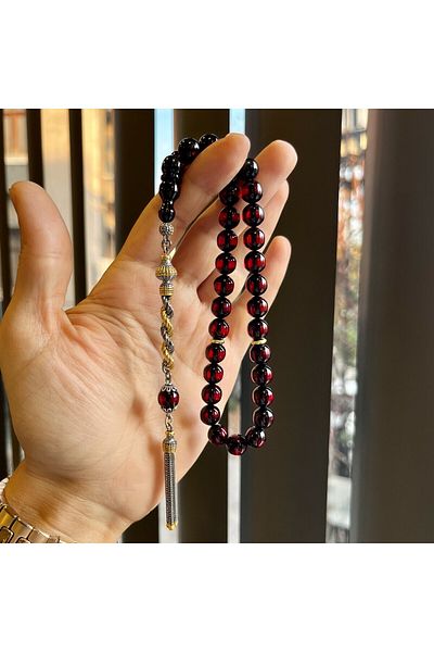 dergah tesbih Silver Burma Design - Chihlimbari de foc Vernis