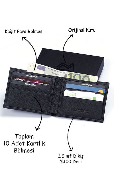 TESBİHCİBABA Mandarin Arsel Berlin Men's Leather Wallet