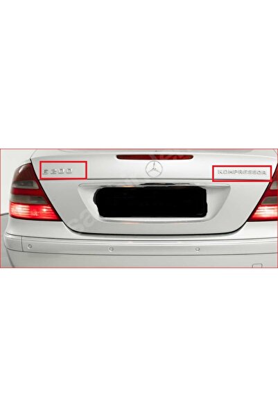 EDEXPORT Mercedes W203 Kasa E200 ve Kompressor Krom Bagaj Yazısı 2'li Paket
