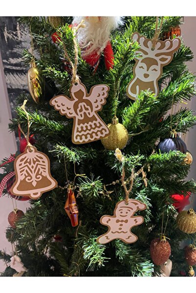 nerisdesign Στολίδι για το χριστουγεννιάτικο δέντρο Τζίντζερ 4 τεμαχίων