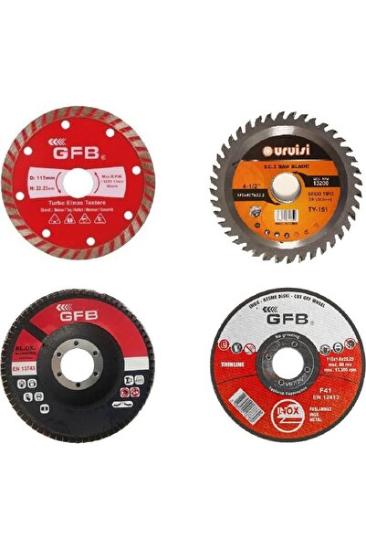 Hesaplı Hırdavat 4'lü 115 Lik Mermer Ahşap Sunta Granit Demir Taş Fayans Kesm...