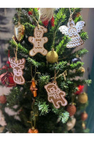 nerisdesign Ornament pentru brad de Crăciun Ginger 4 bucăți
