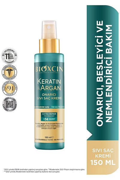 Bioxcin Keratin Argan Repair Hair Care Cream Damaged and Damaged Hair 150 ml