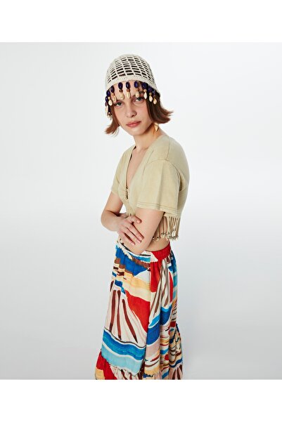 Twist Μεταλλικό χτενισμένο βαμβάκι με χάντρες