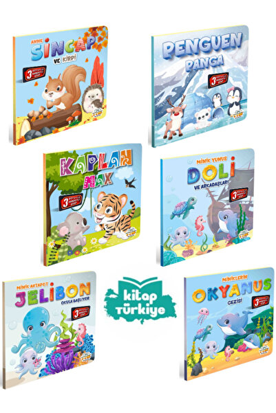0-6 Yaş Yayınları مجموعة الكتب المتحركة مكونة من 6 كتب