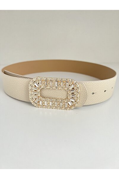 ENOFE 4 cm Taşlı Tokalı kadın kemeri