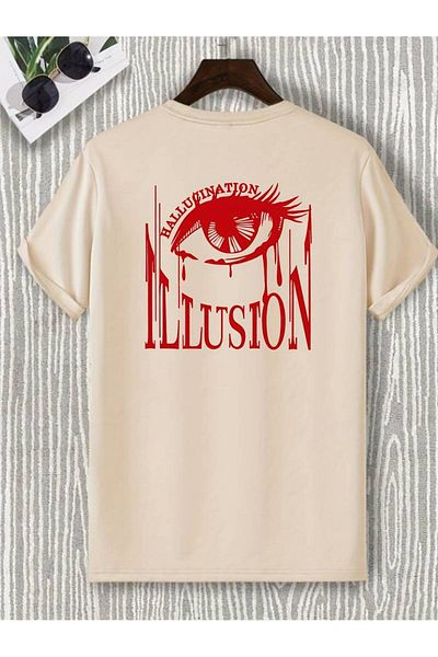 NOFLEN Μπλουζάκι Unisex Eye Eye Printed Oversize 100% βαμβακερό
