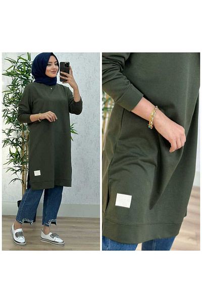 azzebutik 8420 MEVA TUNIC K25 KHAKI