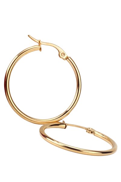 ESUSO 316l Titanıum Paslanmaz Çelik Halka Kadın Küpe 50 mm