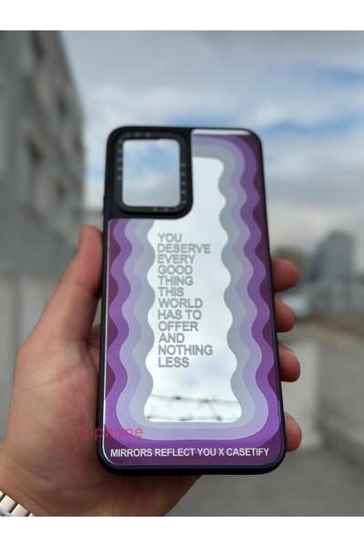 Sphone Oppo A74 Uyumlu Kılıf 3D Grafiti Desen Yazılı Aynalı Figür Motif Stars Casetify Mirror Resimli Emoji