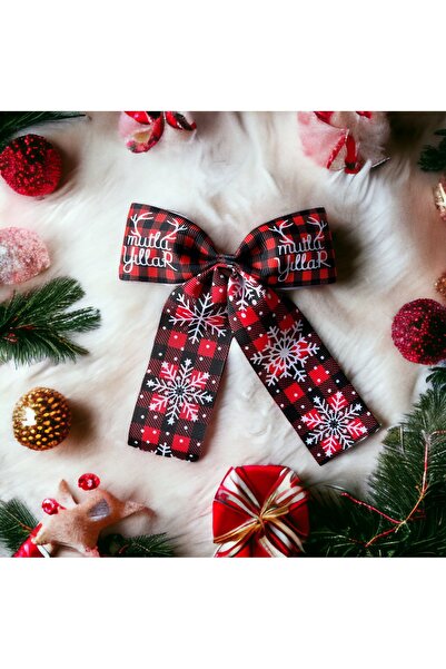 MeloKids مشبك شريطي لعيد الميلاد السعيد على شكل ندفة الثلج